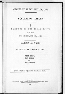 Census of Great Britain 1851, population tables.