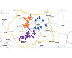 Snapshot of allotments mapped in Data mapper app