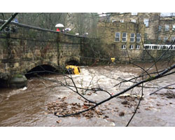 Photo of flooding in the Calder valley