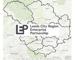 Snapshot of the Leeds City Region map