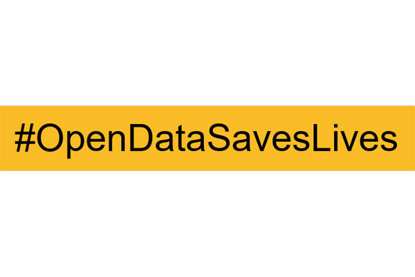 Open data saves lives logo