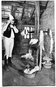 Hand wool combing, late 18th century