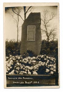 Rishworth War Memorial, Unveiled Nov 11th 1923