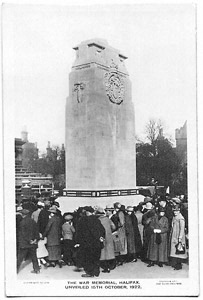War Memorial, Halifax - Unveiled 15th October 1922