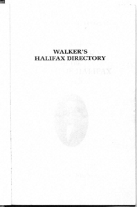 Walker's Directory of the Parish of Halifax 1845