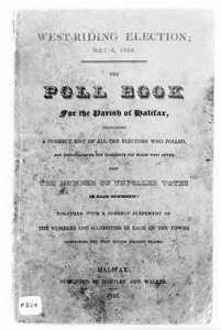 West Riding Election; May 5th, 1835 The Poll Book for the Parish of Halifax