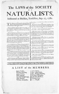 Laws of the Society of Naturalists, Halifax