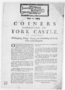Coiners Committed to York Castle