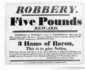 Robbery Five Pounds Reward