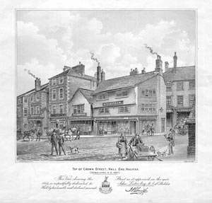 Top of Crown Street, Hall End, Halifax (Demolished AD 1867)