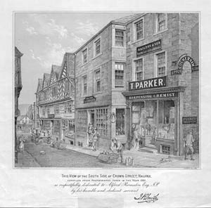 View of the South Side of Crown Street, Halifax, compiled from photographs taken in the year 1861