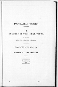 Census of Great Britain 1851, population tables (Document ID: 100493)