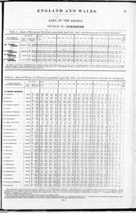 Census of Yorkshire 1861, ages of the people in registration or Union Ridings, and in Superintendent Registrars' districts (Document ID: 100498)