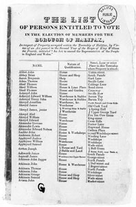 Register of Electors (Document ID: 100603)