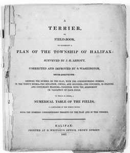Terrier or Field Book 1827