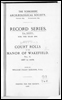 Court Rolls of the Manor of Wakefield Vol II 1297 to 1309.
