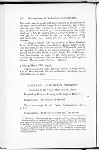 Suppression Of Yorkshire Monasteries Kirklees Cistercian Nunnery
