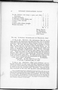 Royalist Composition Papers of Langdale Sunderland, Gentleman of Halifax