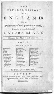 Natural History of England - Vol II (Document ID: 100806)