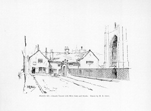 Church Tavern with West Gate and Stocks