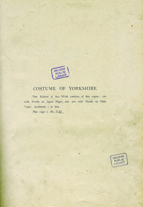 Costume of Yorkshire