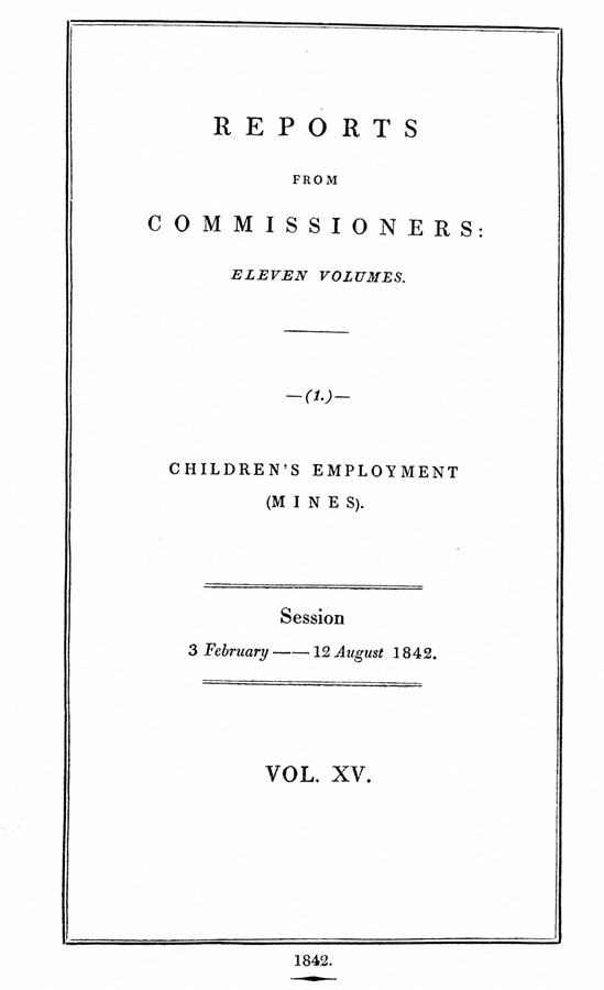Children's Employment Commission First Report of the Commissioners (Mines). (Document ID: 100907)