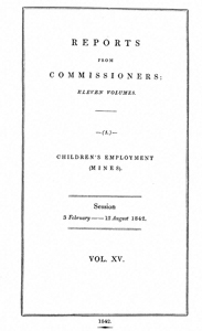 Children's Employment Commission First Report of the Commissioners (Mines) (Document ID: 100907)