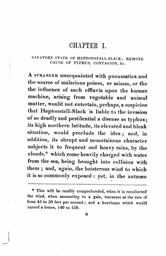 History of the Typhus of Heptonstall-Slack.