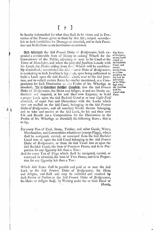 Act for Making and Maintaining A Canal, 1794.