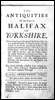 Antiquities Of the Town of Halifax in Yorkshire.