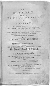 History of the Town and Parish of Halifax