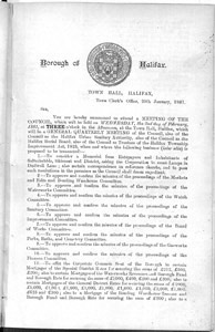 Halifax County Borough Council Minutes and Committee Proceedings January 3 - December 23 1881