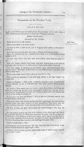 Minutes of Evidence Taken Before the Committee Appointed to consider of the State of the Woollen Manufacture of England (Document ID: 100970)