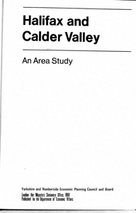 Halifax and the Calder Valley: An Area Study