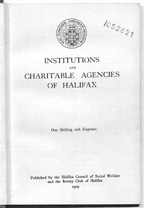 Institutions and Charitable Agencies of Halifax