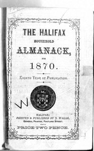 Halifax Household Amanack, for 1870