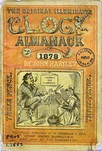 Original Illuminated Clock Almanack 1878