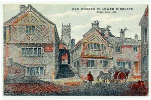 Old Houses in Lower Kirkgate (taken down 1825)
