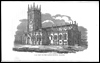 Engraving of Halifax Minster, Halifax, West Yorkshire.