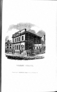 Engraving  of Wesley Chapel, Broad Street, Halifax, West Yorkshire