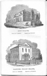 Engravings of Sion Chapel, Wade Street, Halifax and Hanover Street Chapel, King Cross Lane, Halifax
