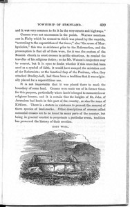 Engraving of Holy Well from Holywell Green, township of Stainland, West Yorkshire