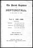 Yorkshire Parish Register Society Volume 78 Heptonstall Volume 1 1593-1660. (Document ID: 101140)