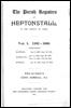 Title page of the Parish Registers of Heptonstall 1593-1660.