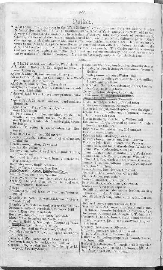 Holden's Directory for 1809: Halifax.