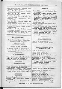 Halifax, Huddersfield and District Trade Directories, 1922-23: Brighouse