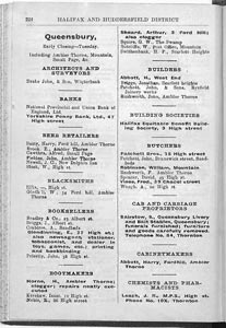 Halifax, Huddersfield and District Trade Directories, 1922-23: Queensbury, Rastrick, Sowerby Bridge