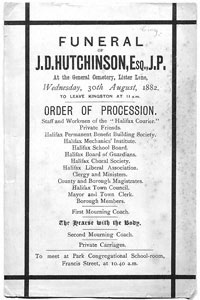 Funeral of J D Hutchinson