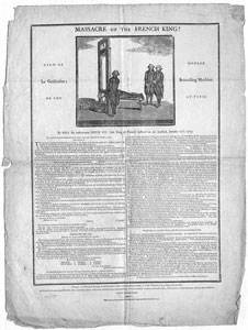 Massacre of the French King! View of La Guillotine; or the Modern Beheading Machine, at Paris