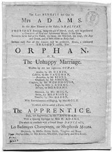 Last Benefit but one for Mrs Adams At the New Theatre at the Talbot, in Halifax